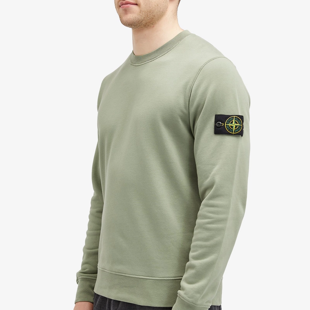 Stone Island Men's Garment Dyed Crew Neck Sweatshirt Sage